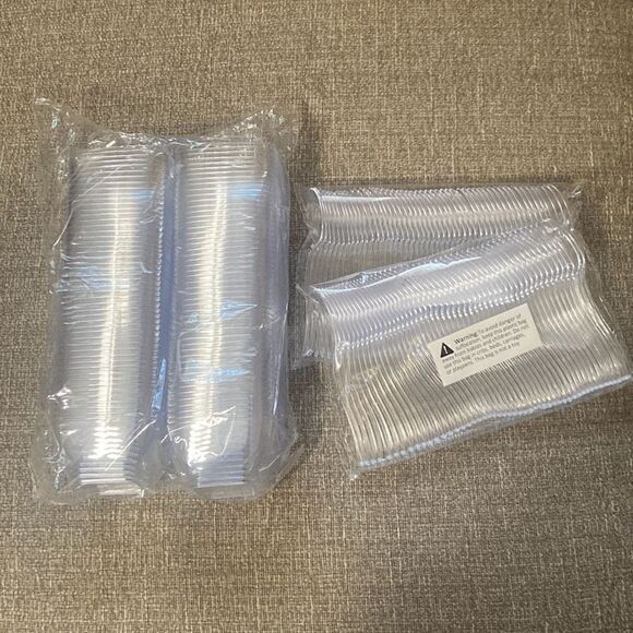 Jolly Chef Clear Plastic MINI Dessert Cups & Spoons 2.6 oz 100 Pack Fully Sealed - Picture 3 of 6